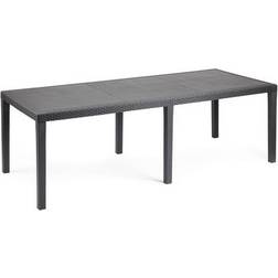 Ipae Progarden Table De Jardin Queen Extérieur Rectangulaire Extensible 220 x 90 x 72 cm Gris