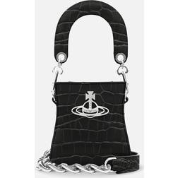 Vivienne Westwood Kelly Croc-Embossed Håndtaske - Sort
