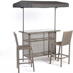 SunTime Outdoor Living Greenland Rattan Outdoor Bar Set