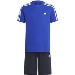 adidas Train Essentials 3-Stripes Training Set - Blau