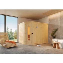 Weka Holzbau, Sauna, Element-Ecksauna VARBERG Gr. 4, HT, ohne Ofen (Ohne Ofen)