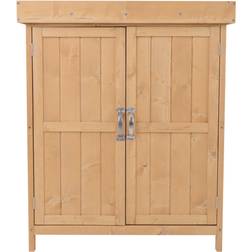 OutSunny Geräteschrank Geräteschuppen Gartenschrank 2 Fächer Tannenholz (Gebäudefläche )