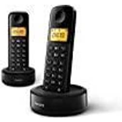 Philips D1602B Teléfono DECT Identificador de llamadas Negro