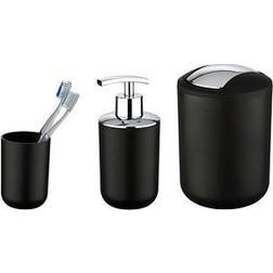Wenko Set Distributeur Salle De Bain Brasil Noir