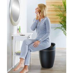 Wenko Vasketøjskurv 20 L Rund Polyester Sort