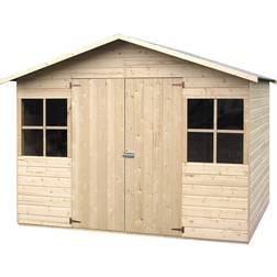 Abri De Jardin Bois 270 x 180 cm 12 mm Naturel (Surface du bâtiment )