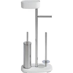 Wenko Papir- og Toiletbørsteholder RIVAZZA 4i1 Hvid