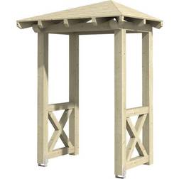 SKAN HOLZ Natur HOLZ Vordach Wesel Typ