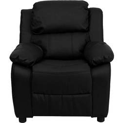 Flash Furniture Kids Deluxe Padded Contemporary Recliner with Storage Arms