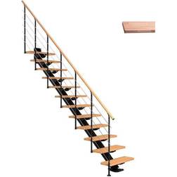 Dolle Sydney Ligeløb Sort 9005-STYLE 6-Hvidolieret Eg-85-13 Lodret Højde 259-315 cm