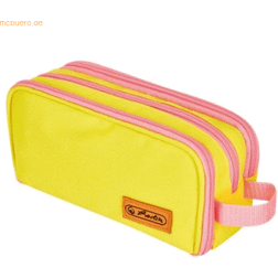 Herlitz Etui, Doppelfaulenzer Neon gelb/rosa