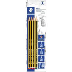 Staedtler Noris Blyanter 2B, HB, 2H (4 blyanter)