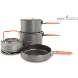 Fox Cookware 4 Pièces Large - Gris Batterie de cuisine avec couvercle