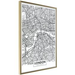 Artgeist Affisch Map of London Poster