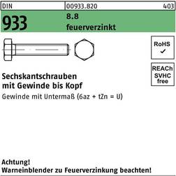 Sonstige 10X30 DIN 933 8.8 FZV stålsætskrue