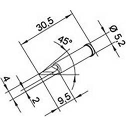 Ersa 0102BDLF20 Soldering tip Blade shaped, straight, Straight Tip