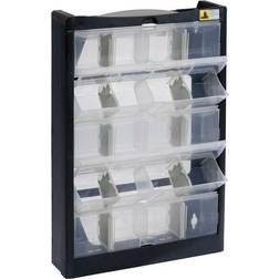 Allit 466250 Small parts container (W x H x D) 300 x 465 x 80 mm Black, Grey 1 pc(s)