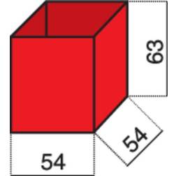 Hünersdorff Inserto per valigetta porta minuteria (L x L x A) 54 x 54 x 63 mm Scomparti: 1