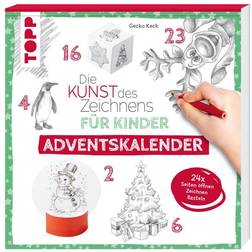 Die Kunst des Zeichnens für Kinder Adventskalender: 24x Seiten öffnen, 24x Zeichnen, 24x Basteln