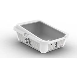 MP Trendy Cat Litter Box 50,5 x 38,5 x 18 cm White/Grey