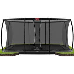 BERG Trampolin Ultim Elite FlatGround 500 Grey inkl. Sicherheitsnetz Deluxe XL
