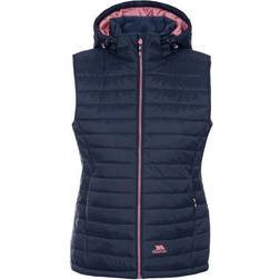 Trespass Women's Aretha Hooded Padded Gilet - Navy Dusty Rose
