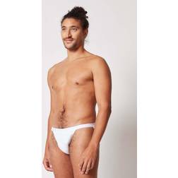 Skiny Herrtanga, bomull, ribbad G-string (2-pack) Silvermelerad (080693)