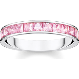 Thomas Sabo Ring with pink stones pavé silver pink TR2358-051-9-54