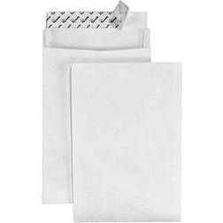 Bong Pochettes plastique Tyvek 250 x 353 avec soufflets 38 mm Paquet de 20 Blanc