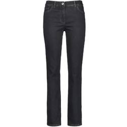 Gerry Weber Dam 5-ficksjeans rak passform kort figuromspelande 5-fickor, Mörkblå denim, SE Kort