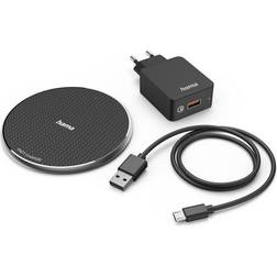 Hama Wireless Charger-Set QI-FC10 schwarz