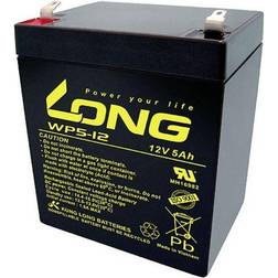 WP5-12/F1 WP5-12/F1 Batterie au plomb 12 v 5 Ah plomb (agm) (l x h x p) 90 x 107 x 70 mm cosses plates 4,8 mm auto-décharge réduite, sans entre