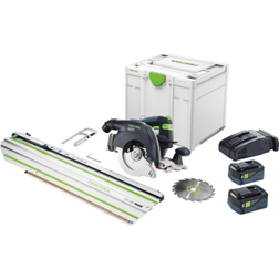 Festool HKC 55 5,0 EBI-Set-FSK 420 18V Li-Ion Accu Pendelkapzaag Set (2x 5,0Ah) In Systainer 160mm