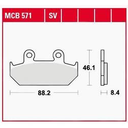 TRW Lucas Sinterbelag MCB571SV