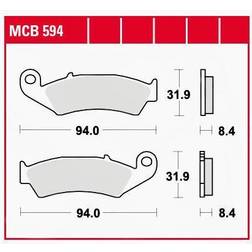 TRW Lucas Bremsbeläge organisch MCB594