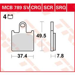 TRW Bremsbelag Sinter Mcb 789 Srq