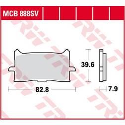 TRW Brake Pad Sinter MCB888SV