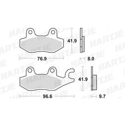 TRW Organic Allround MCB604 Kit Pastiglie Freno