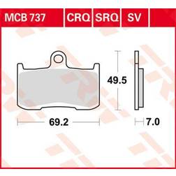 TRW Hyper Carbon Racing MCB737CRQ Juego De Pastillas De Freno