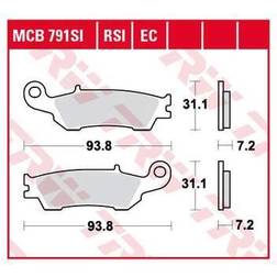 TRW Organic Low Budget MCB791EC Remblokkenset