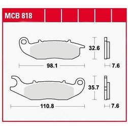 TRW Lucas Bremsbeläge organisch MCB818 98,1/110,8x32,6/35,7