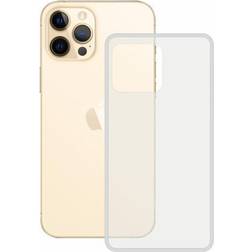 Ksix Funda semirrígida para iphone 12 pro max, laterales reforzados, rígida, compatible carga inalámbrica, transp, packaging free