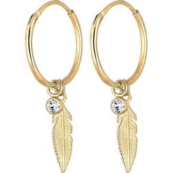 Elli Women's 925 Sterling Silver Hoop Earrings - Silver