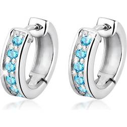 Elli dam kreoler gnistrande andd med zirkoniumkristaller 925 sterlingsilver