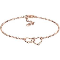 Diamore Armband 925 Sterling Silver Roséguld Pläterade - Hjärtan Diamant