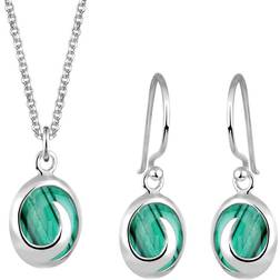 Elli Schmuckset Edelsteine 925 Sterling Silber