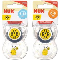 BVB BVB-Schnullerset NUK, Größe 01, transparent