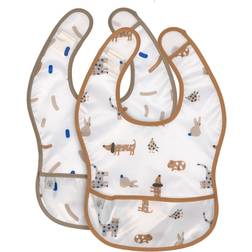 Lässig Little Pack de 2 baberos con recogedor Mateys Royal Blue