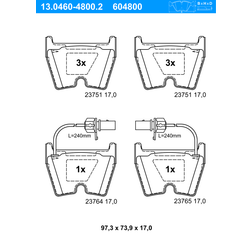 ATE Kit Pastiglie Freno 13.0460-4800.2