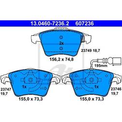 ATE Bremsbelagsatz VW 13.0460-7236.2 Bremsbel�äge,Bremsklötze,Bremssteine,Bremsbeläge & Bremsbelagsatz,Bremsklötze